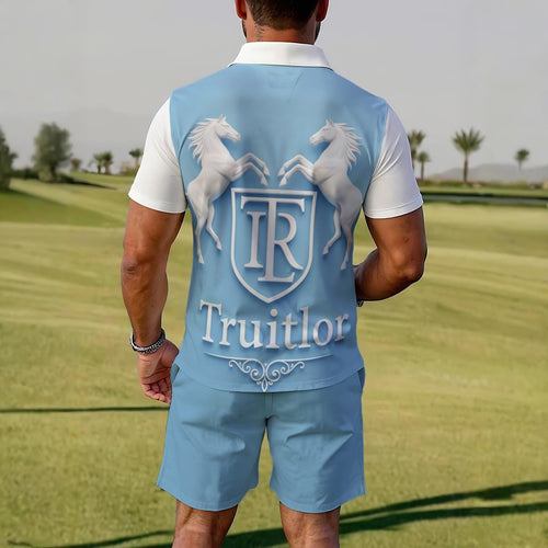 All-Over Print Men's Polo Sportswear Set