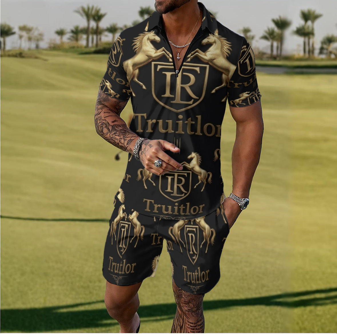 Luxury Truitlor Men Polo Short Set